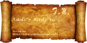Tabár Mihály névjegykártya